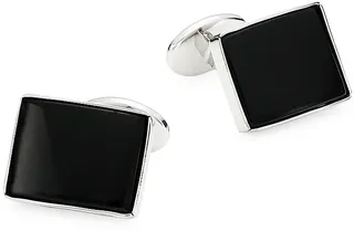 2-Piece Sterling Silver Onyx Cufflink