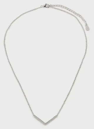 Cubic Zirconia Tick Necklace