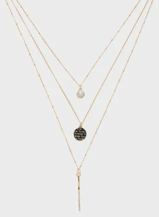 Multi Layer Diamante Necklace