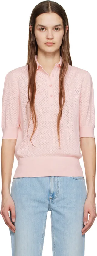 BOSS Pink Buttoned Polo