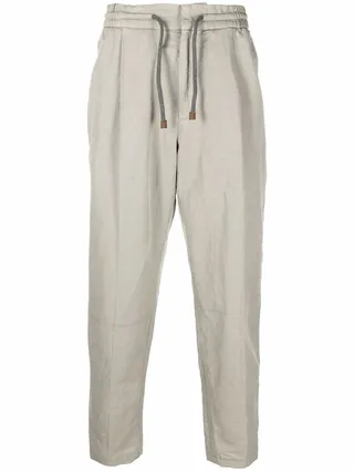 Drawstring Tapered Trousers