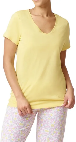 Hue Women's Solid Short Sleeve V-Neck Pajama T-shirt