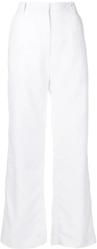 Straight-Cut Leg Trousers