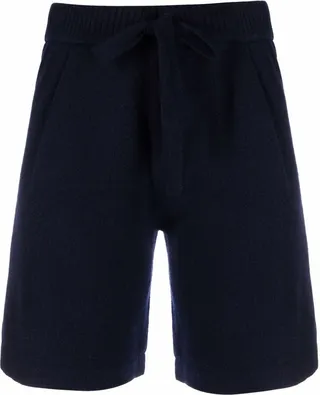 Knitted Drawstring Waist Shorts