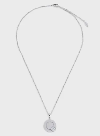 Stainless Steel Necklace With Crystals