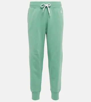 Cotton-blend jersey sweatpants