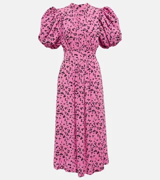 Noon jacquard printed midi dress