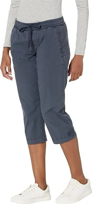 L.L.Bean Petite Ripstop Pull-On Capri Pants (Carbon Navy) Women's Casual Pants