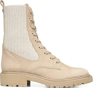 Lydell Lug-Sole Suede & Knit Combat Boots