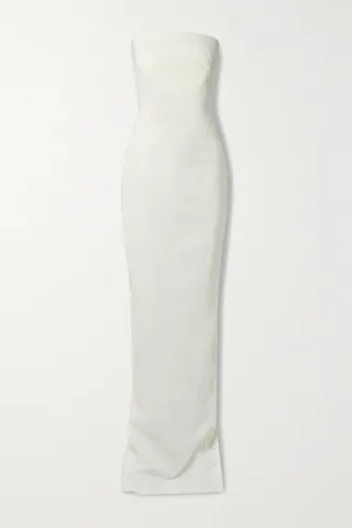 Rick Owens - Strapless Wool-blend Crepe Gown - Ivory