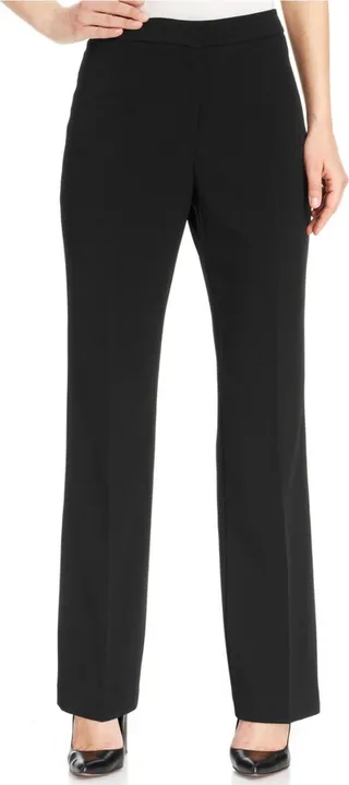 Plus Womens Crepe Solid Straight Leg Pants