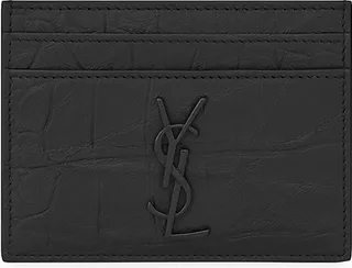 Cassandre Croc-Embossed Card Case