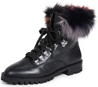Rebecca Minkoff Jaylin Fur Combat Boots