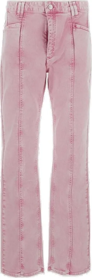 Isabel Marant High-Waist Straight-Leg Trousers