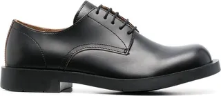 square-toe leather Derby shoes