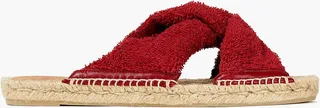 Pao twisted cotton-terry slides