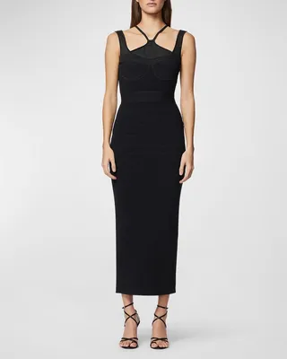 Shirred Bustier Halter Recycled Gown