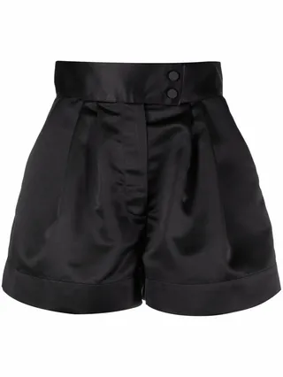 High-Waisted Satin Shorts