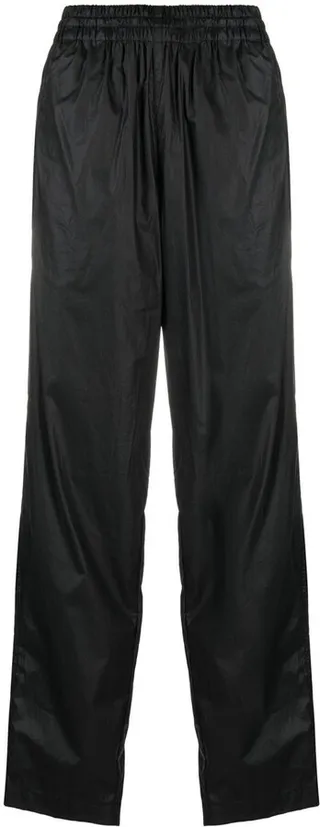 Elasticated Straight-Leg Trousers