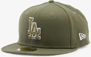 New Era Mens New Olive Outline 59Fifty LA Dodgers Cotton-twill Baseball cap