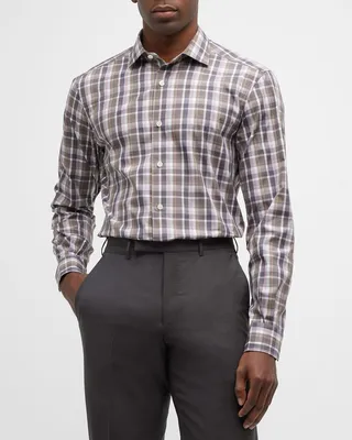 Men's Cotton Check Sport Shirt