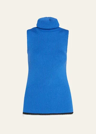 Turtleneck Knit Tank Top