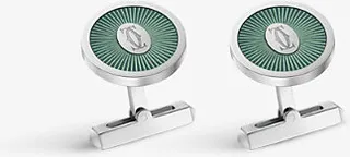 Mens Silver Double C de Carter Palladium-plated Sterling-silver Cufflinks