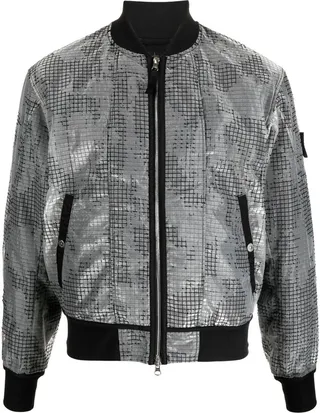 Mesh-Panel Bomber Jacket