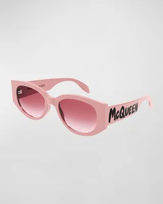 Logo Rectangle Acetate Sunglasses