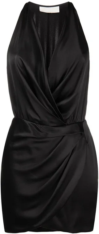 Silk Halterneck Mini Dress