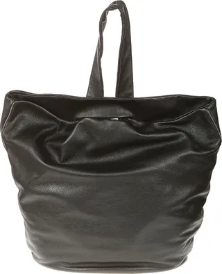 Top Handle Leather Shopper Bag