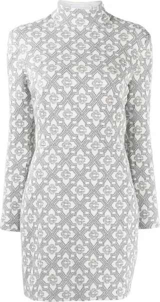 Monogram-Jacquard Mini Dress