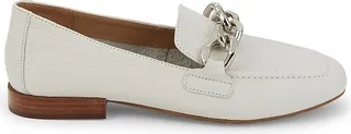 Bethany Chain Trim Leather Loafers