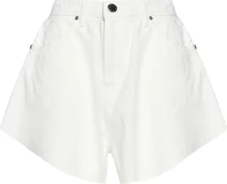 Pinko High Waist A-Linen Denim Shorts