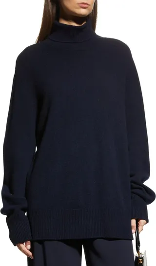 Stepny Wool-Cashmere Turtleneck Top