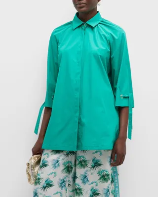 Gigi Button Down Poplin Blouse