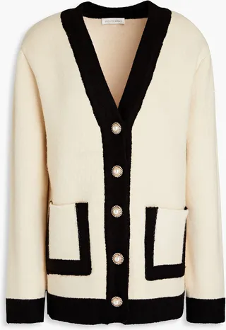 Omorose two-knit knitted cardigan