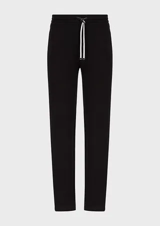 Double-jersey joggers with welt pocket