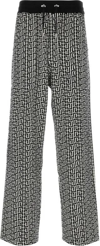 Balmain Monogrammed Drawstring Sweatpants