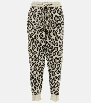 Wild Spirit intarsia leopard-print sweatpants