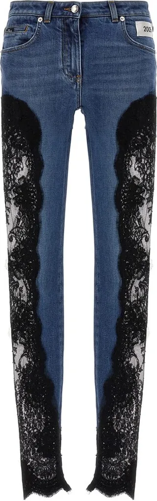 Lace Insert Jeans