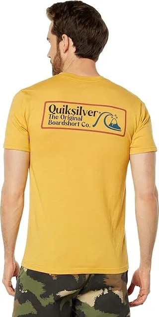 Quiksilver Square Biz Short Sleeve Tee (Bright Gold Heather) Men's Clothing
