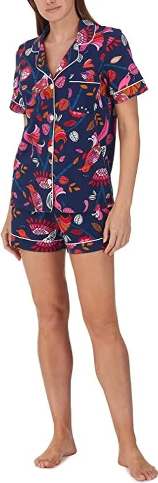 Bedhead PJs Trina Turk x Bedhead Short Sleeve Shorty Set (Larkin Larks) Women's Pajama Sets