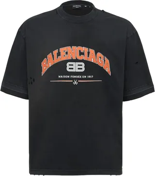 Vintage effect cotton jersey t-shirt