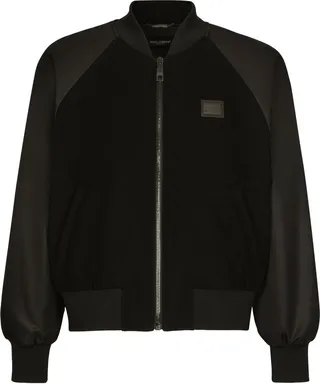 DG Essentials logo-plaque bomber jacket