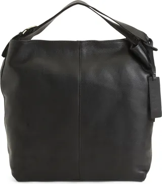 Leather Large Hobo With Adjustable Shoulder Strap