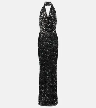 Bellico sequined halterneck maxi dress