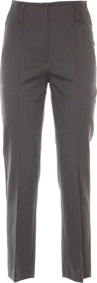 High-waist Plain Trousers