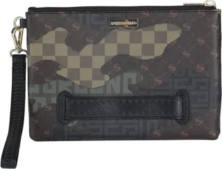 Camo Branded Pouchette Handbag Military Green