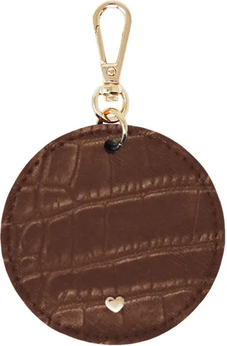 Johnny Loves Rosie - Tan Luxe Croc Arlo Circle Keyring